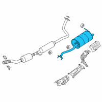 OEM 2020 Nissan Kicks Exhaust, Main Muffler Assembly Diagram - 20100-5RL6A