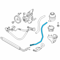 OEM 2009 BMW 135i Active Steering Radiator Return Line Diagram - 32-41-6-781-457