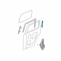 OEM 2010 Chrysler PT Cruiser Channel-Rear Door Glass Lower Diagram - 5027344AD