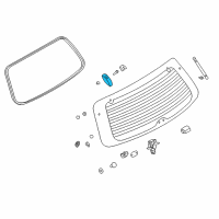 OEM Kia Sorento Hinge Assembly Tail Gate Glass Diagram - 871503E000