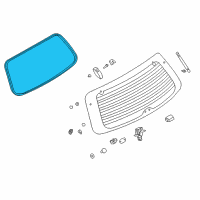 OEM 2008 Kia Sorento Weatherstrip-Tail Gate Glass Diagram - 871913E000