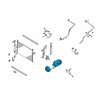 OEM 2006 Infiniti M35 Compressor - Cooler Diagram - 92600-EG00C