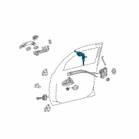 OEM 2007 Lexus GS450h Door Lock Cylinder & Key Set, Left Diagram - 69052-0E010