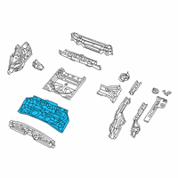 OEM 2018 Jeep Cherokee Pan-Center Floor Diagram - 68111364AE