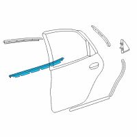 OEM Ford Taurus Belt Weatherstrip Diagram - 5F1Z-5425596-A