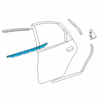 OEM Mercury Sable Belt Weatherstrip Diagram - 2F4Z-5425597-AA