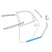 OEM 2003 Mercury Sable Body Side Molding Diagram - 2F1Z-5425532-PTM