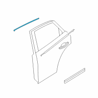 OEM Infiniti EX37 Moulding-Rear Door Sash, Front RH Diagram - 82282-1BA0B