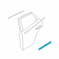 OEM 2008 Infiniti EX35 Moulding-Rear Door, RH Diagram - 82870-1BA0A