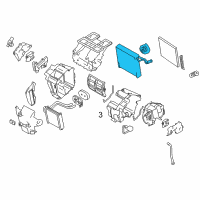 OEM 2017 Nissan Quest Evaporator Assy-Cooler Diagram - 27280-1JA0A