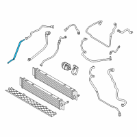 OEM 2019 BMW i8 Radiator-Coolant Pump Pipe Diagram - 17-12-7-640-840