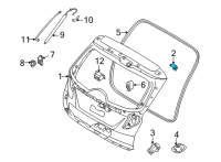 OEM 2010 Hyundai Tucson Hinge Assembly-Tail Gate Diagram - 79710-2S000