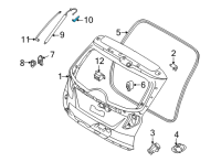 OEM Hyundai BRACKET-TAIL GATE LIFTER, LH Diagram - 81832-N9000