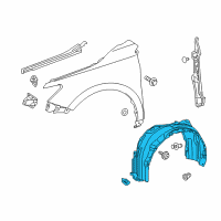 OEM 2015 Toyota Camry Fender Liner Diagram - 53875-06210