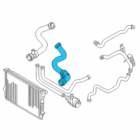 OEM BMW 525i Cooling System Water Hose Diagram - 11-53-1-705-223