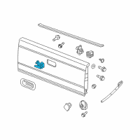 OEM 2009 Dodge Dakota Handle-TAILGATE Diagram - 55256215AB