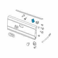 OEM Dodge Dakota Tailgate Latch Diagram - 55275485AB