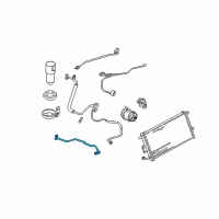 OEM 2000 Chevrolet Corvette Tube Asm-A/C Evaporator Diagram - 10436323