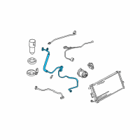 OEM 2000 Chevrolet Corvette AC Hoses Diagram - 19213199