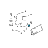 OEM 1998 Chevrolet Corvette Pulley, A/C Compressor Diagram - 6580622