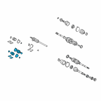 OEM 1997 Toyota Avalon Boot Kit Fr Cv IB/OB Diagram - 04438-CA100