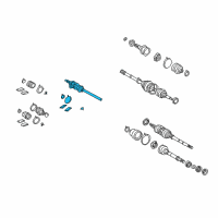 OEM 1997 Toyota Camry Shaft Assembly, Front Drive Outboard Joint, Right Diagram - 43470-09340