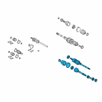 OEM 1995 Toyota Avalon Axle Assembly Diagram - 43410-06070-84