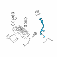 OEM 2014 Nissan Juke Tube Assy-Filler Diagram - 17220-1KM1C