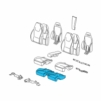 OEM Pontiac G6 Pad Asm-Rear Seat Cushion (W/ Wire) Diagram - 15238274