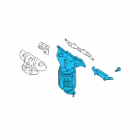 OEM 2009 Hyundai Azera Exhaust Manifold Catalytic Assembly, Right Diagram - 28510-3CZJ0