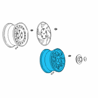 OEM 1996 Chevrolet Camaro Wheel Asm, 16X8 Diagram - 12361451