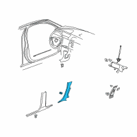 OEM 2008 Buick LaCrosse Panel Asm-Body Lock Pillar Trim *Neutral L Diagram - 15941719