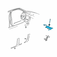 OEM 2007 Buick LaCrosse Molding Asm-Windshield Side Upper Garnish (LH) *Gray A Diagram - 15849694