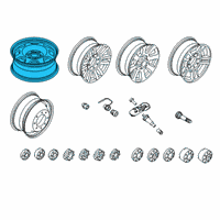 OEM 2022 Ford F-350 Super Duty Wheel, Steel Diagram - BC3Z-1015-CCP