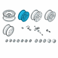 OEM 2022 Ford F-350 Super Duty Wheel, Alloy Diagram - HC3Z-1007-M