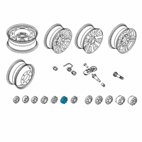 OEM 2022 Ford F-350 Super Duty Wheel Cap Diagram - HC3Z-1130-AA