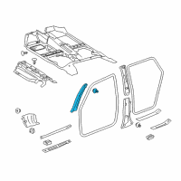OEM Toyota Corolla Windshield Pillar Trim Diagram - 62211-02150-B0