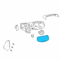 OEM Ford Taurus X Mirror Glass Diagram - 8A4Z-17K707-A