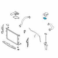 OEM Kia K900 Gasket-WITH/OUTLET Fitting Diagram - 256123F400