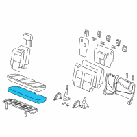 OEM 2007 Saturn Vue Pad, Rear Seat Cushion *Ebony Diagram - 15229052