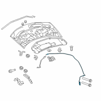 OEM 2008 Chrysler Sebring Cable-Hood Latch Diagram - 4389822AF