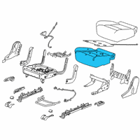 OEM Chevrolet Blazer Seat Cushion Pad Diagram - 84573749