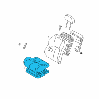 OEM 2005 Chrysler Sebring Front Seat Cushion Assembly Diagram - MN121327XA