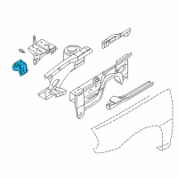 OEM 2002 Kia Rio Engine Mounting Bracket Diagram - 0K30A53250B