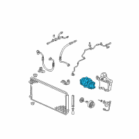 OEM 2008 Honda Pilot Compressor Diagram - 38810-RGL-A02