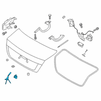 OEM Kia K900 Trunk Key Sub Set Diagram - 81250J6A00