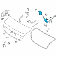 OEM Kia K900 Trunk Lid Latch Assembly Diagram - 81230J6010