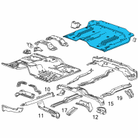 OEM GMC Sierra 2500 HD Rear Floor Pan Diagram - 22770538