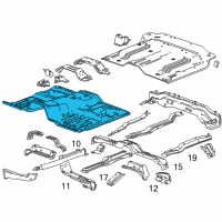 OEM GMC Sierra 1500 Front Floor Pan Diagram - 23211315