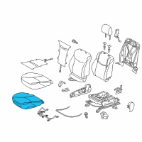 OEM 2015 Toyota Prius Plug-In Seat Cushion Pad Diagram - 71511-47100